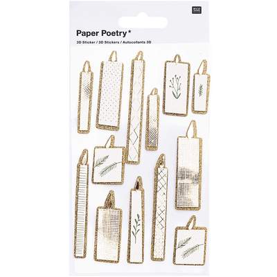 RICO DESIGN Paper Poetry 3D Sticker Kerzen
